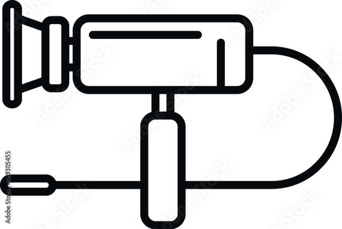 Health endoscope icon outline vector. Medical examination. Surgery organ