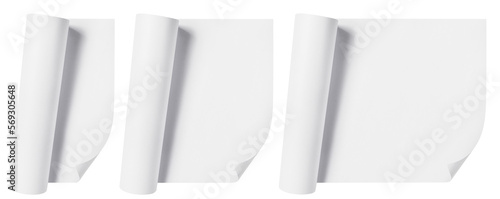 Foto Blank paper sheets set cut out