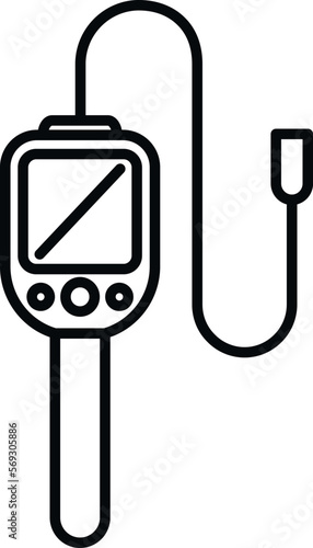 Borescope icon outline vector. Endoscope camera. Medical stomach