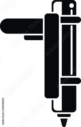Silicone caulk gun icon simple vector. Glue tube. Silicon pistol