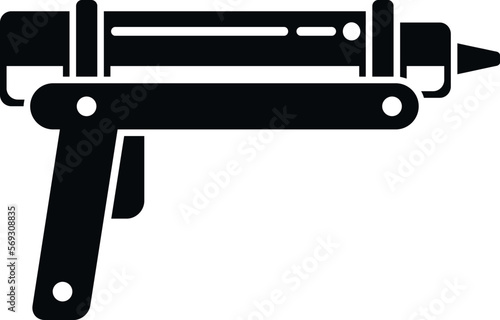 Adhesive caulk gun icon simple vector. Silicone tube. Construction home