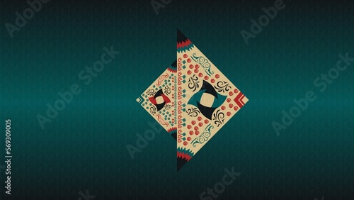 Geometric shapes with folky modern decorations, background, wallpaper, texture, illustration, desktop, cover, card, gift, frame, wall, book