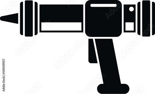Caulk gun tube icon simple vector. Adhesive glue. Silicon pistol