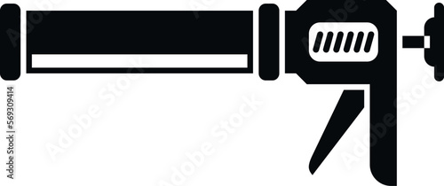 Silicon gun icon simple vector. Silicone tube. Home building