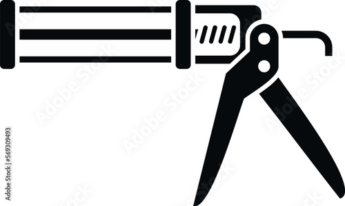 Home silicone caulk gun icon simple vector. Sealant tube. Construction building