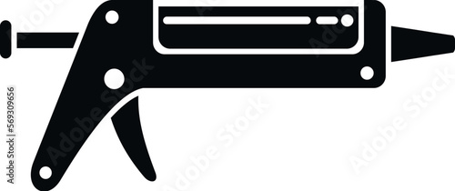 Industry silicone caulk gun icon simple vector. Glue tube. Silicon building