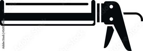 Applicator gun icon simple vector. Caulk adhesive. Carpenter acrylic