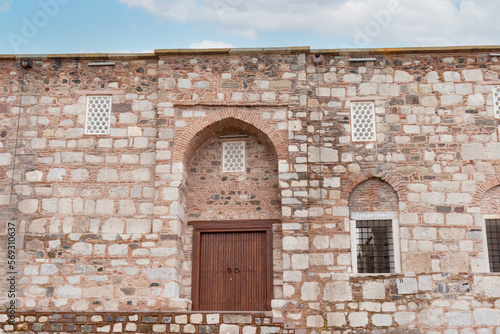 Detail view from the outside of the Great Mosque in Manisa.