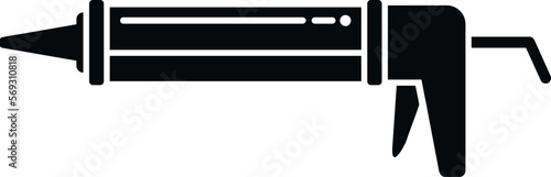 Craft silicone caulk gun icon simple vector. Glue tube. Silicon caulking