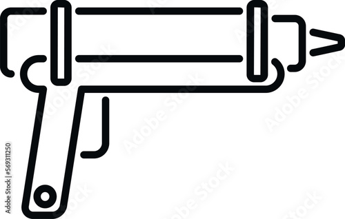 Sealant silicone caulk gun icon outline vector. Glue tube. Construction building