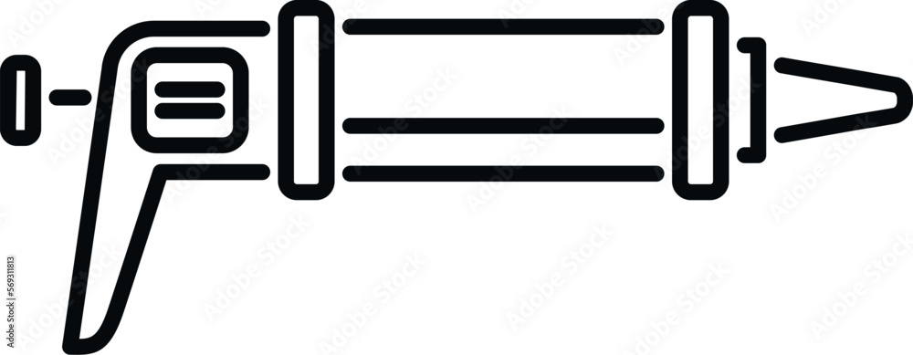 Bottle silicone caulk gun icon outline vector. Sealant tube. Glue silicon