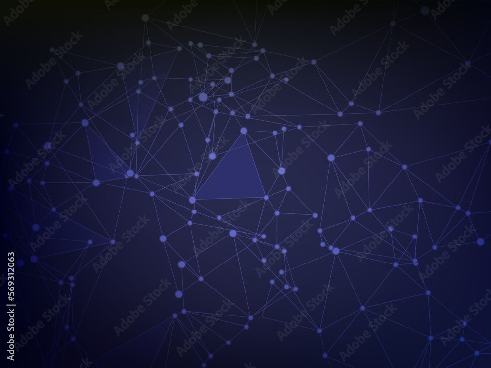 Global data exchange blockchain vector. Virtual reality polygon design. Nodes and lines polygonal connections. Global data exchange blockchain vector. Virtual reality polygon design. Nodes and lines polygonal connections.