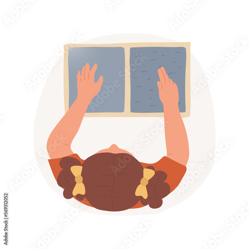Touch Boards isolated cartoon vector illustration. Child exploring texture, kid touching rough and smooth boards, montessori material, teaching method, tactile sense development vector cartoon.