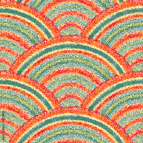 Seamless wavy pattern. Grunge texture. Vector illustration.