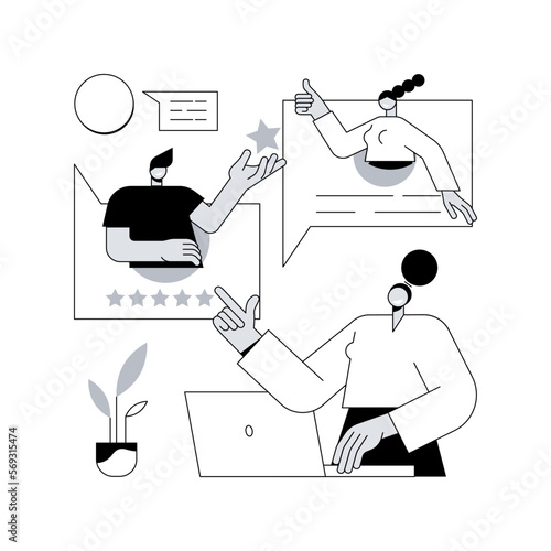 Rating site abstract concept vector illustration. Rating website, professional rank site, product review page, marketing tool, user voting and feedback, competitive analysis abstract metaphor.