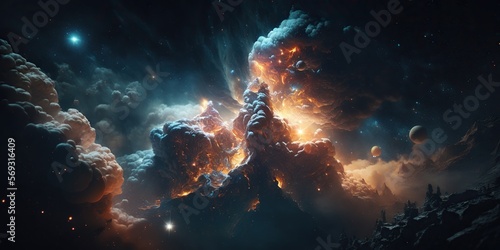 Nebula illustration cloudy