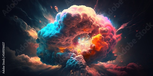 Colored cosmic explosion