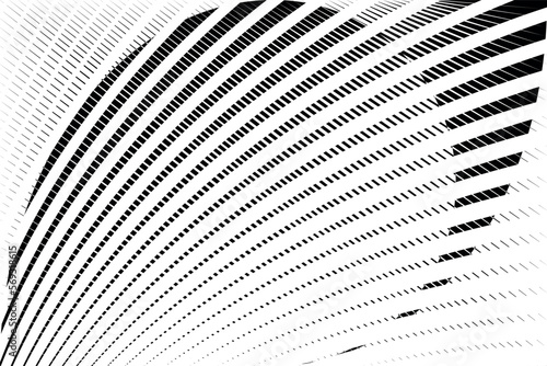 Wallpaper Mural abstract halftone lines background, geometric dynamic pattern, vector black and white texture Torontodigital.ca