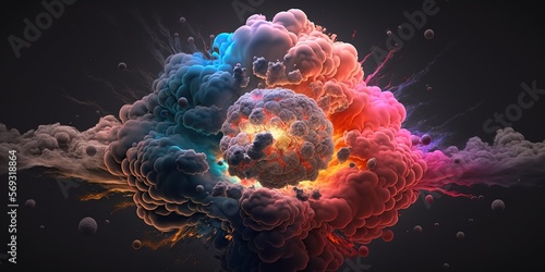 Colored cosmic explosion