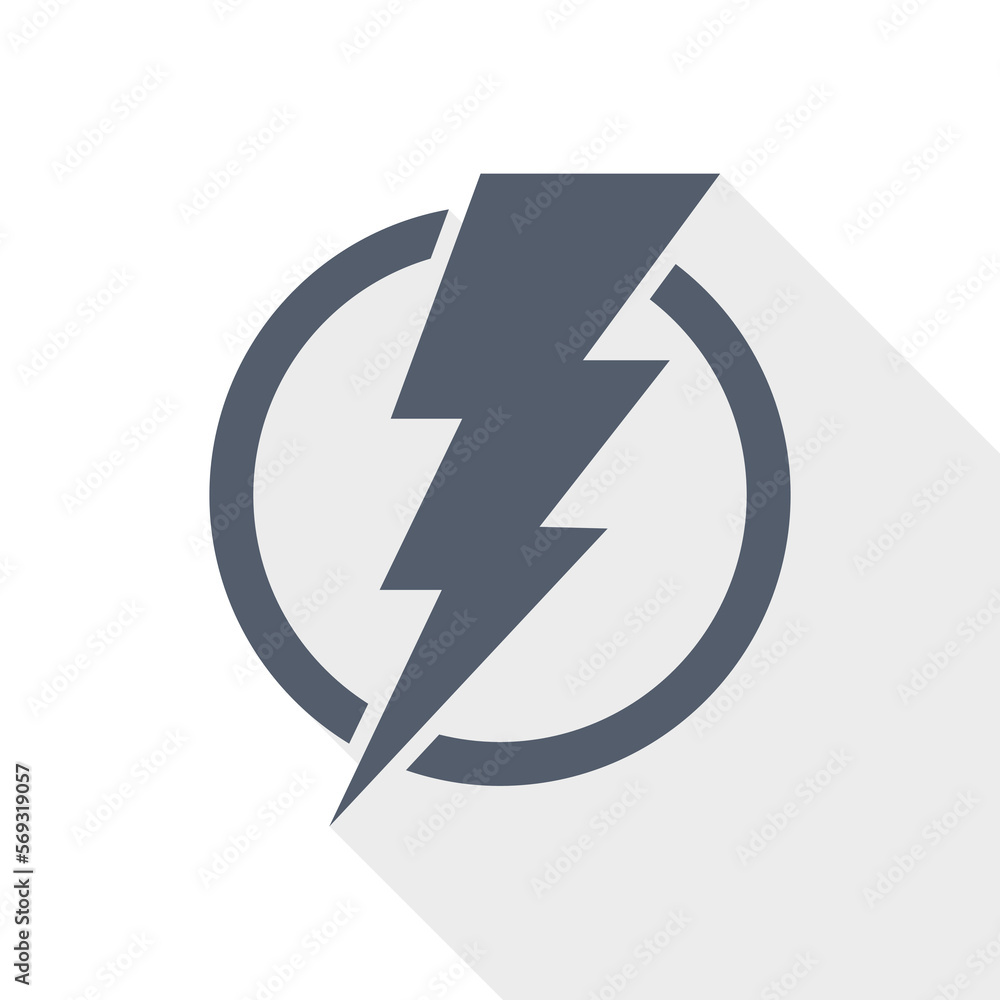 Bolt vector icon, energy concept flat design illustration Bolt vector icon, energy concept flat design illustration
