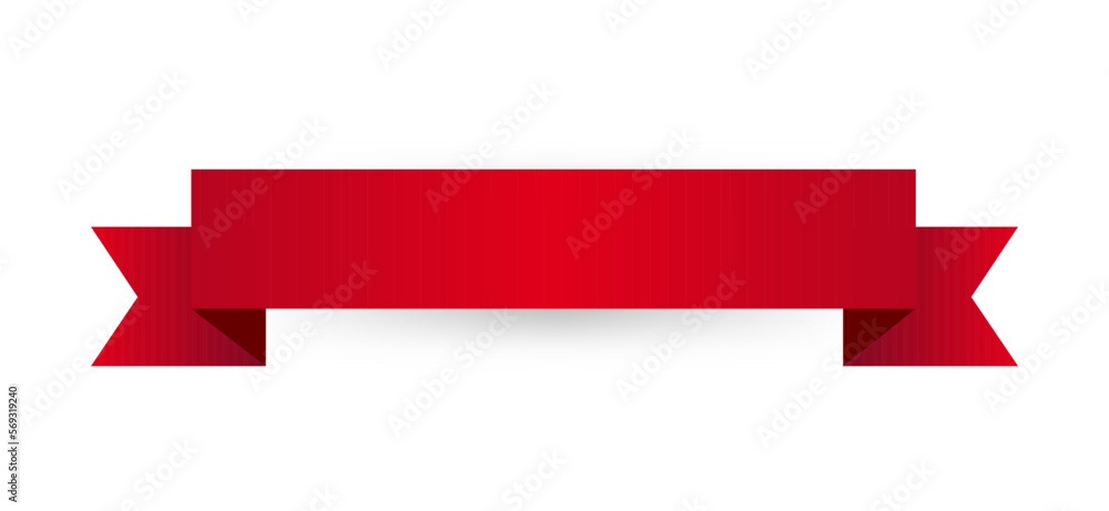 Red label with ribbon on gradient vector illustration Red label with ribbon on gradient vector illustration