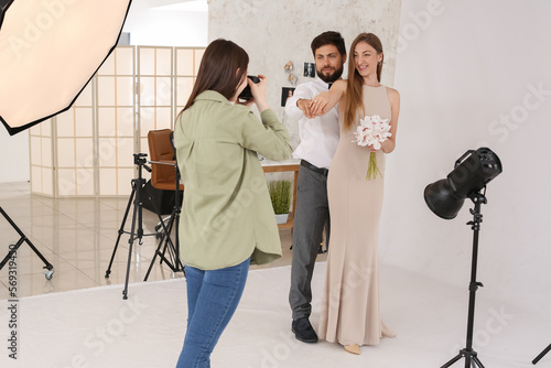 Female photographer taking ...
