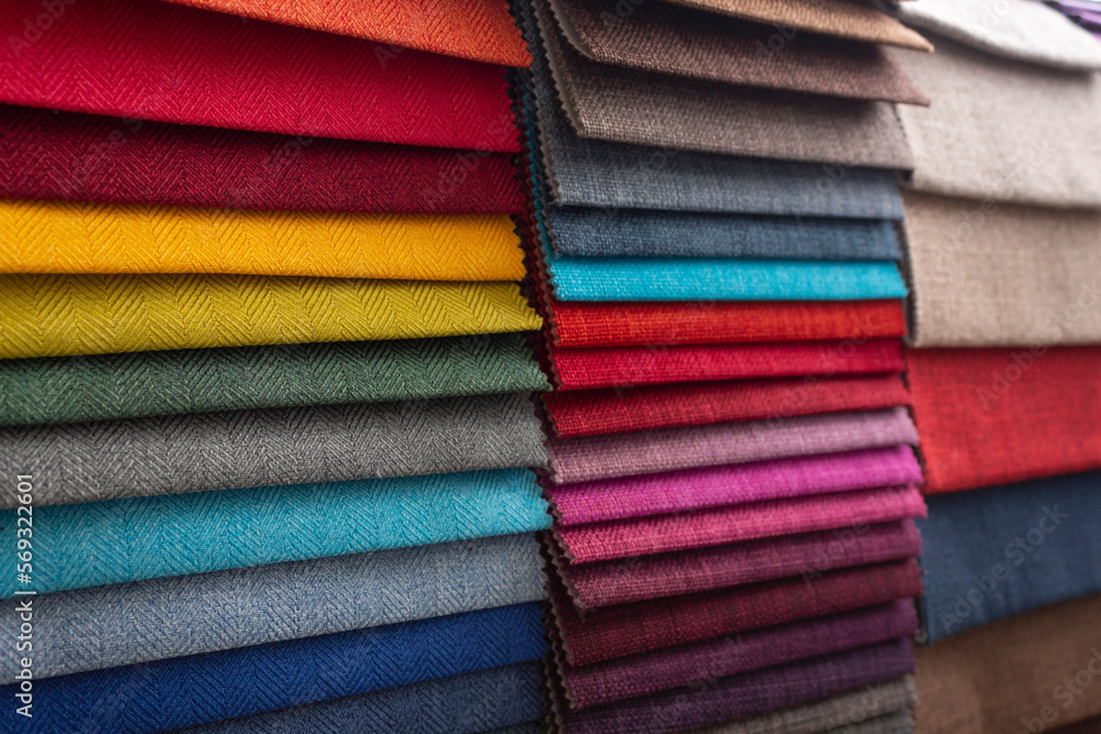 close up to a Multicolor cloth texttured samples close up to a Multicolor cloth texttured samples