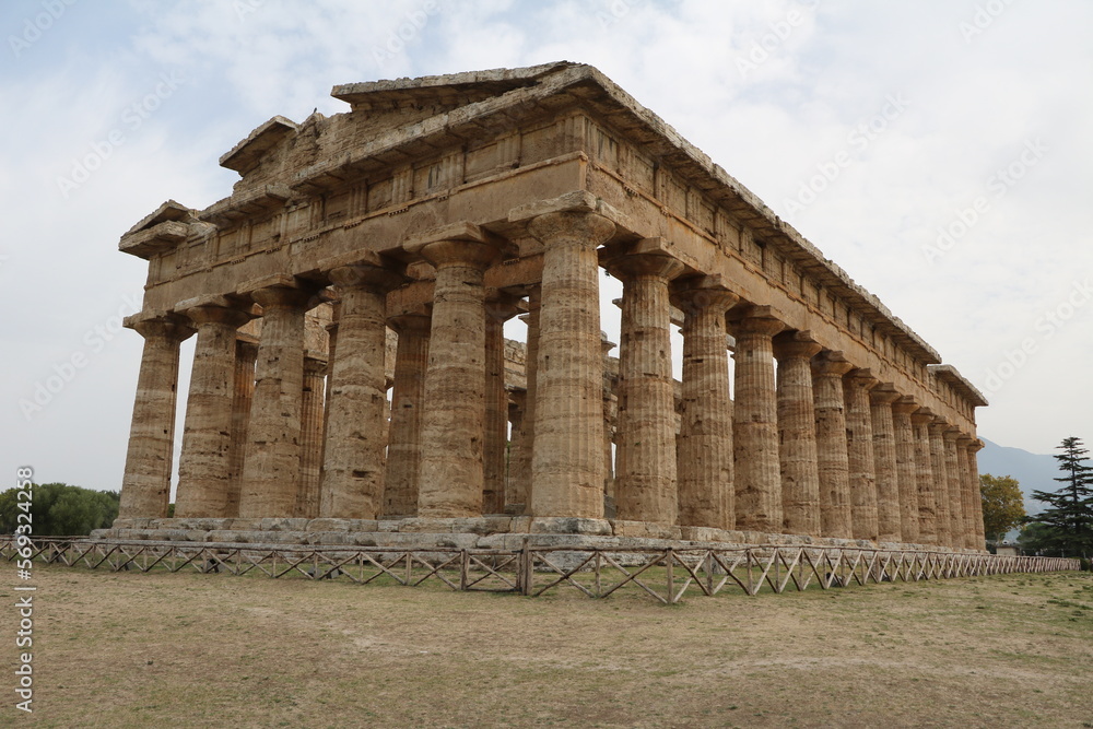 The Temple of Poseidon in Paestum, Campania Italy
