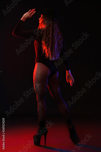 Attractive female dancer in...