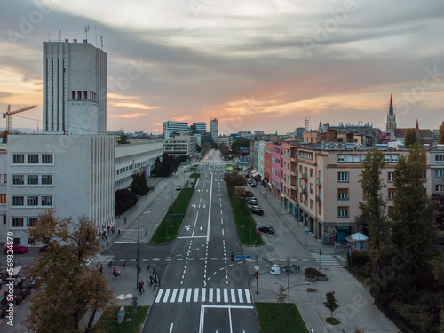 street in Novi Sad, Serbia photo