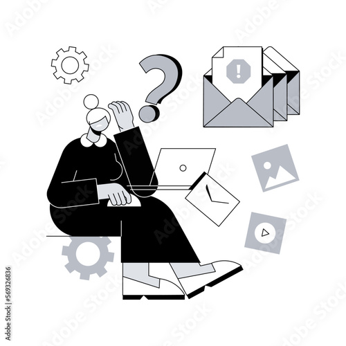 Technology gap abstract concept vector illustration. Digital divide, app gap, technology use, mobile device, understanding, developing country, time lag, digital literacy abstract metaphor.
