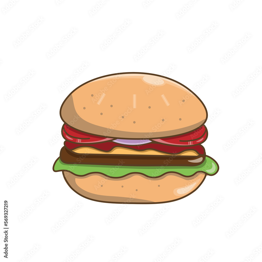 hamburger isolated on white background hamburger isolated on white background