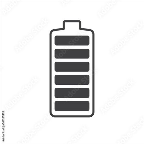 full battery charge icon vector, illustration, symbol