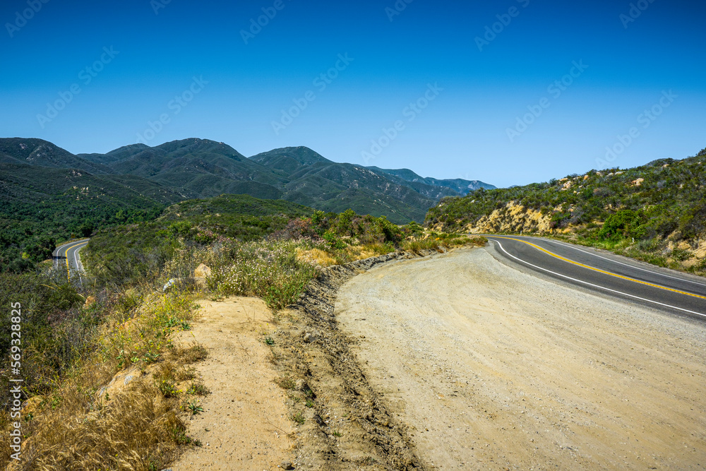 Canyon Road in California Mountains