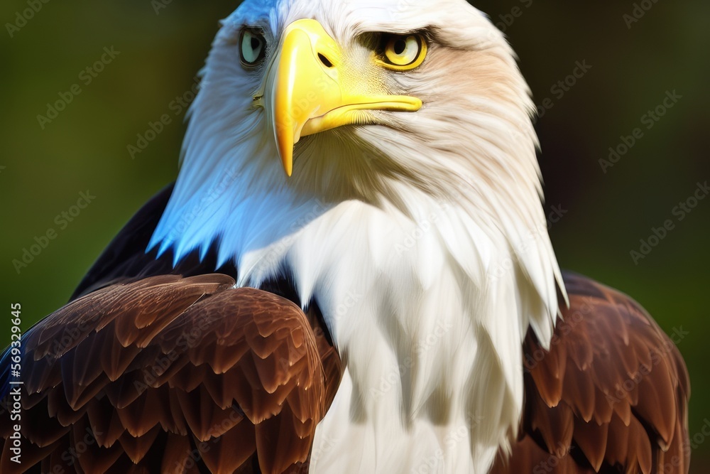 Obraz premium Majestic High-Resolution Image of an Eagle in its Natural Habitat, Ideal for Adding a Sense of Freedom and Grandeur to Your Design Project
