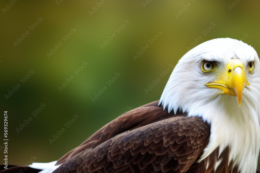 Obraz premium Majestic High-Resolution Image of an Eagle in its Natural Habitat, Ideal for Adding a Sense of Freedom and Grandeur to Your Design Project
