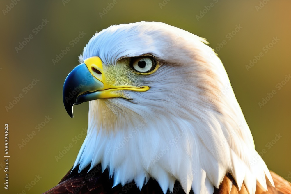 Obraz premium Majestic High-Resolution Image of an Eagle in its Natural Habitat, Ideal for Adding a Sense of Freedom and Grandeur to Your Design Project