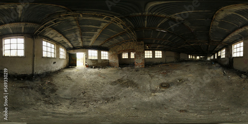 Bild auf Leinwand Inside building under construction raw walls and plasters