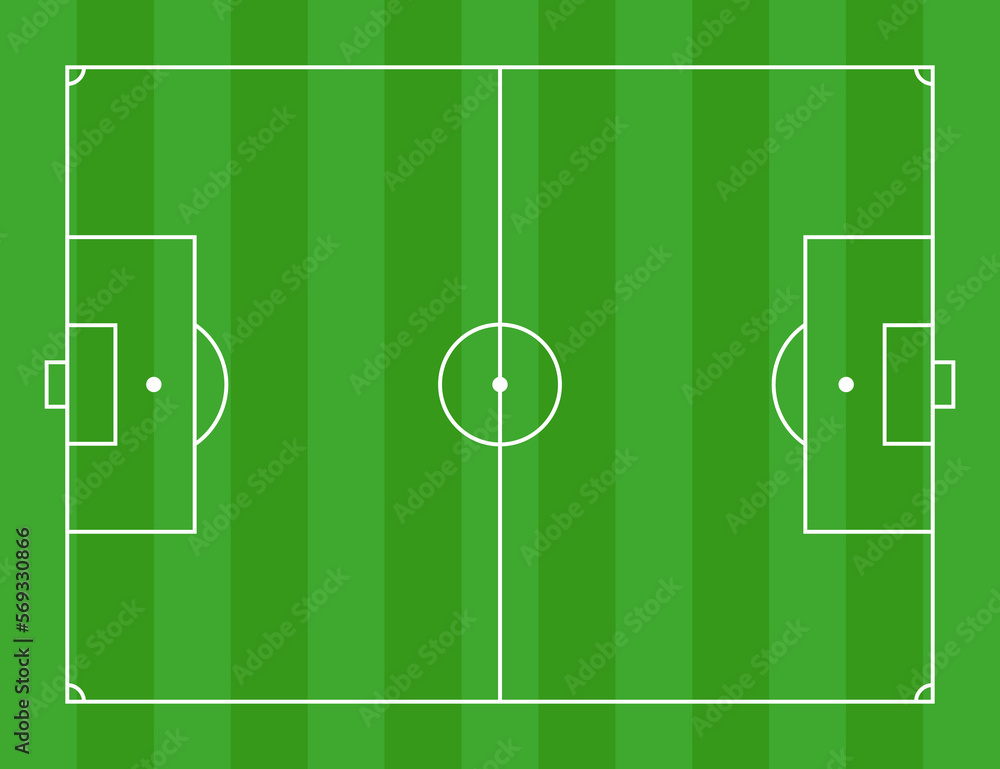 A birds eye view of a grass soccer court, national soccer team, a green pitch vector illustration background. A birds eye view of a grass soccer court, national soccer team, a green pitch vector illustration background.