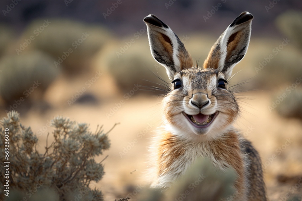 Smiling Animals, Rabbit, Social Media, Websites, and Print Materials, illustration, generative AI Smiling Animals, Rabbit, Social Media, Websites, and Print Materials, illustration, generative AI