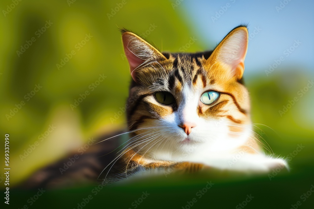 High-Resolution Image of a Majestic Cat Showcasing its Graceful and Playful Nature High-Resolution Image of a Majestic Cat Showcasing its Graceful and Playful Nature