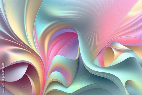 pastel wave desktop background, wallpaper Generative AI, Generativ, KI
