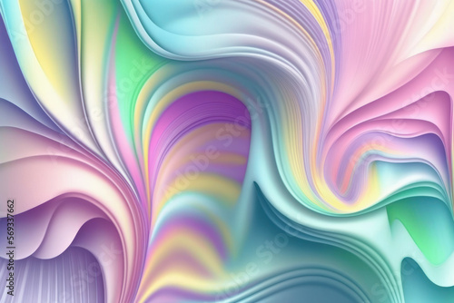 pastel wave desktop background, wallpaper Generative AI, Generativ, KI