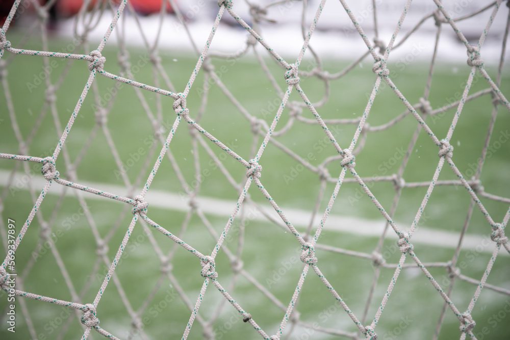 football net on the goal football net on the goal