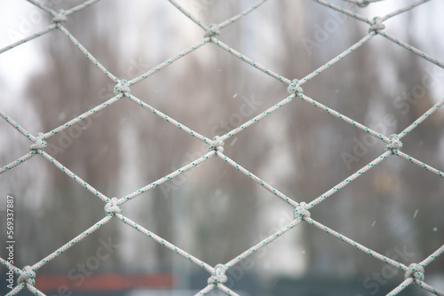 football net on the goal