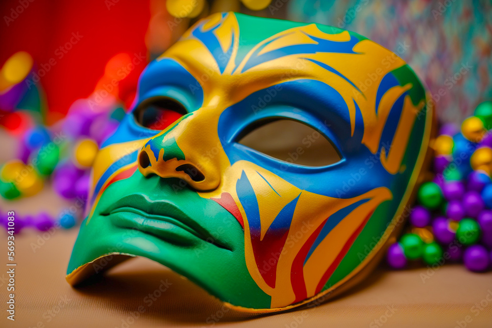 Carnival mask, colorful carnival mask, revelry, reveler The accessory only began to be used in parties, such as Carnival, in the 15th century, more precisely in It Colorful mask are popular festival