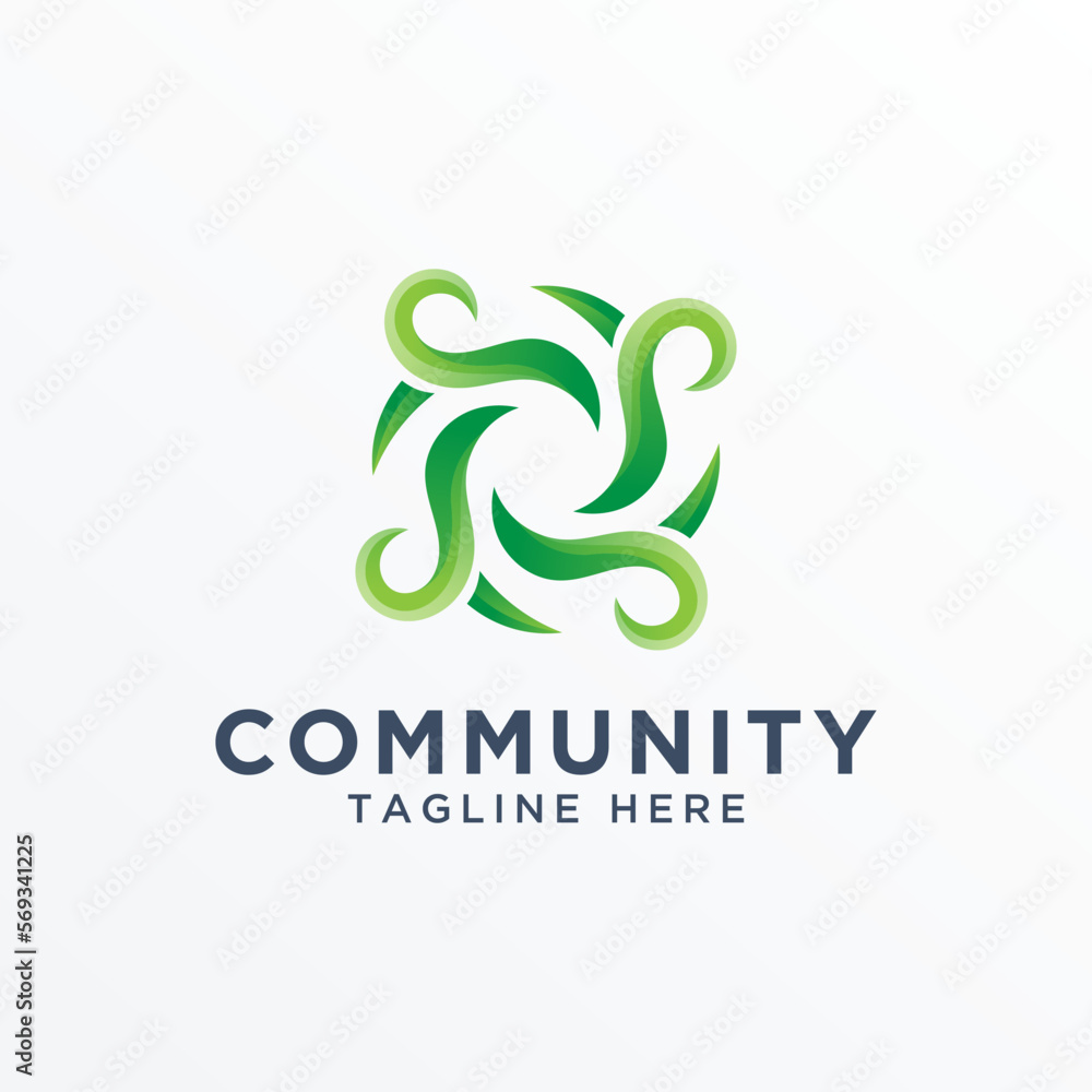 Obraz premium Community logo icon elements template. Community human logo template. Community health care.