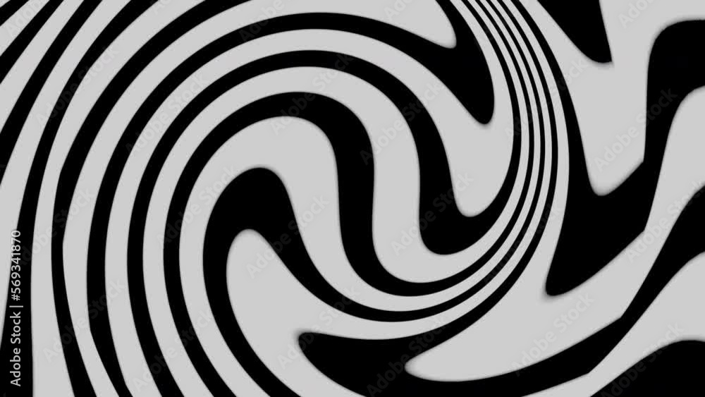 Hypnotic abstract animation. Black and white Hypnotic abstract animation. Black and white