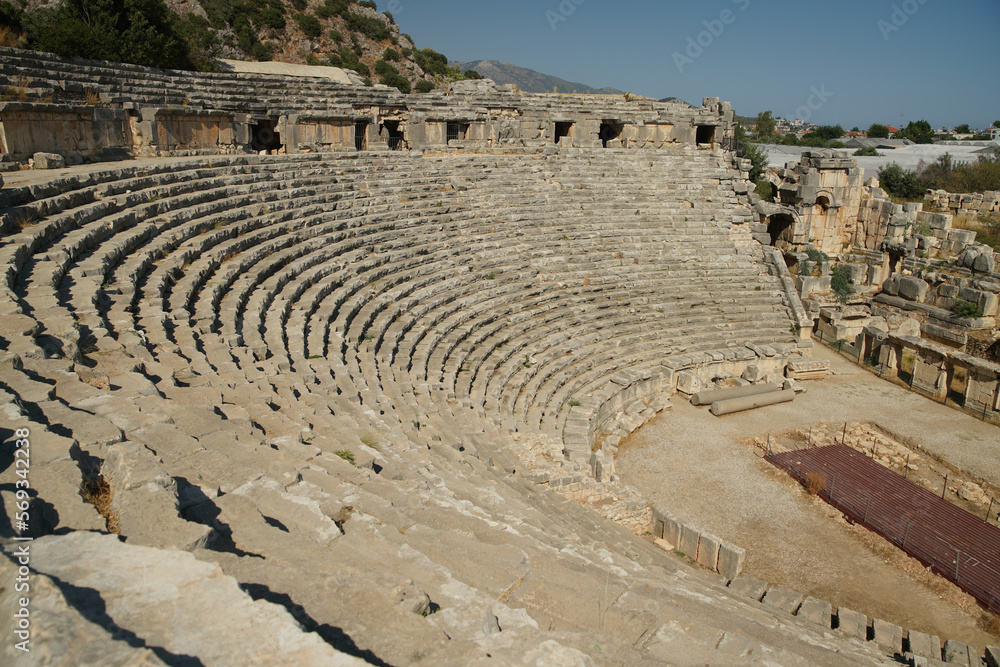 Theatre of Myra Ancient City in Demre, Antalya, Turkiye
