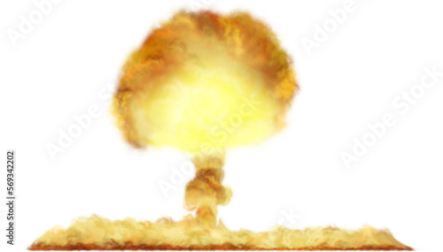 Nuclear Explosion Mushroom Cloud Masked